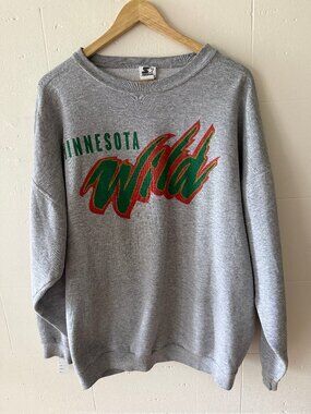 Minnesota Wild | Vintage STARTER Tag Y2K Sweatshirt Graphic Crewneck| XL